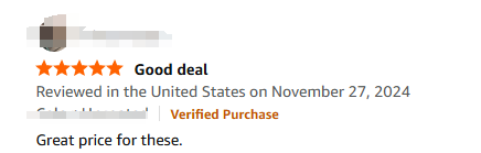 Good customer feedback