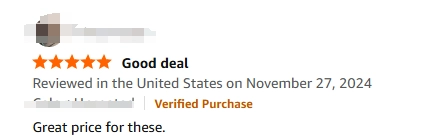 Good customer feedback