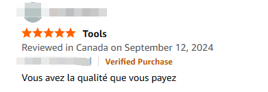 Good customer feedback