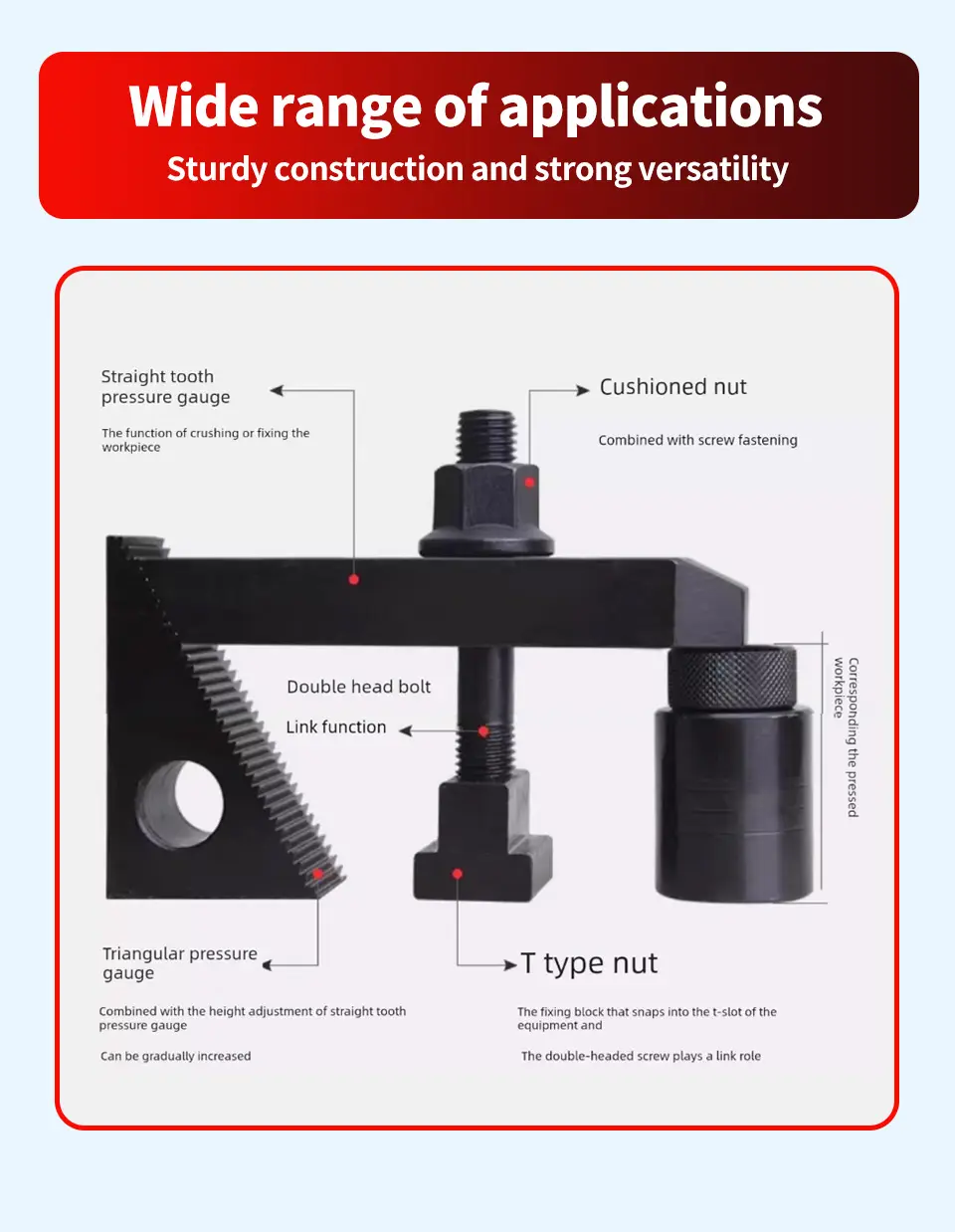pressure plate + clamps pressure plate + clamps