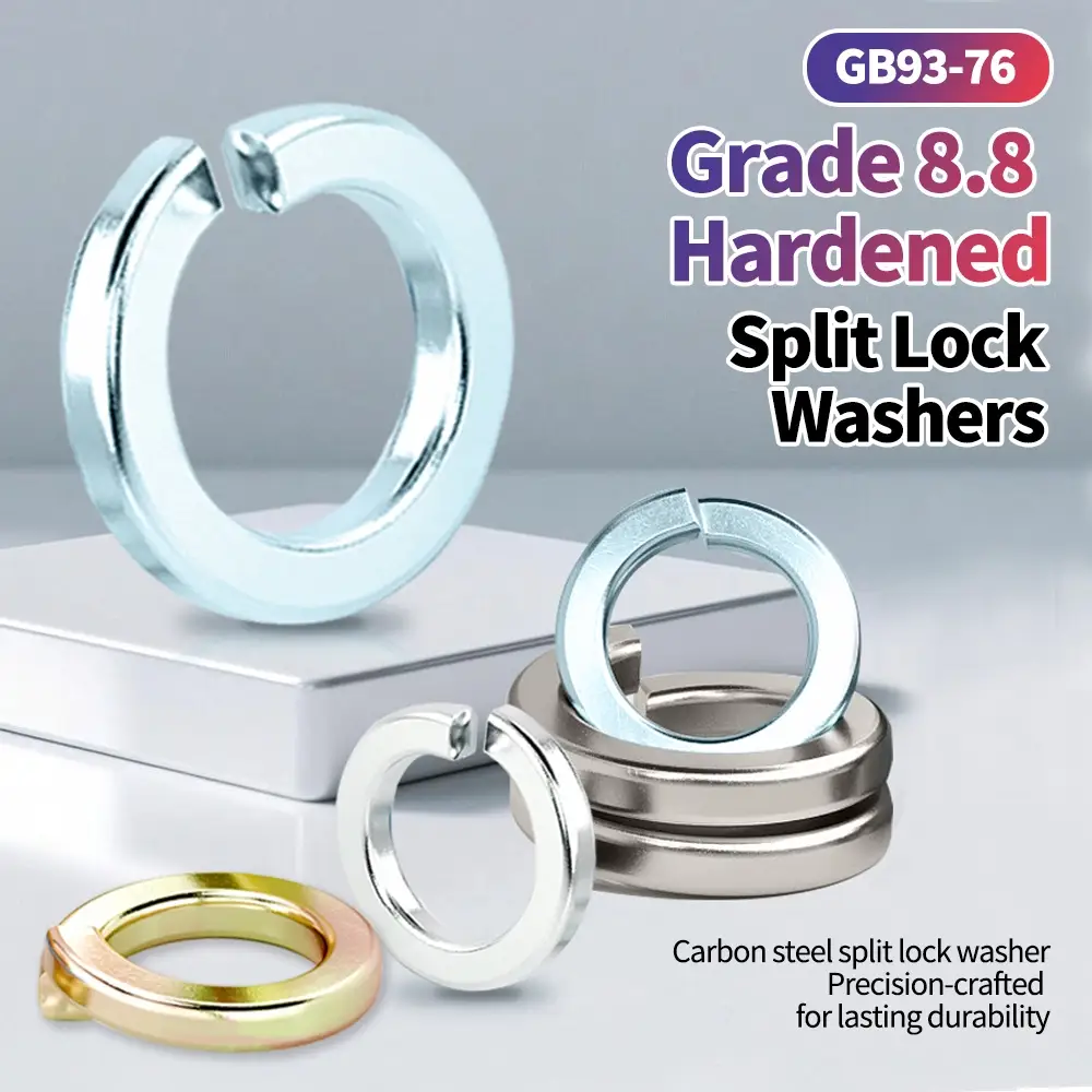 Carbon steel split lock washerPrecision-craftedfor lasting durability