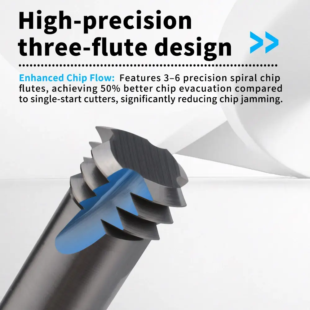 High-precisionthree-flute design
