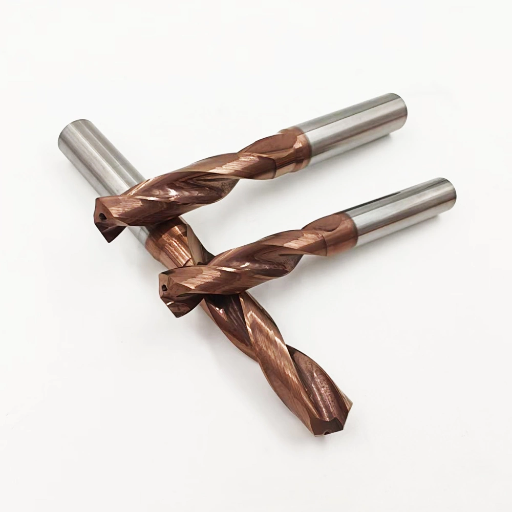 Close-up shot of an internal cooling drill
