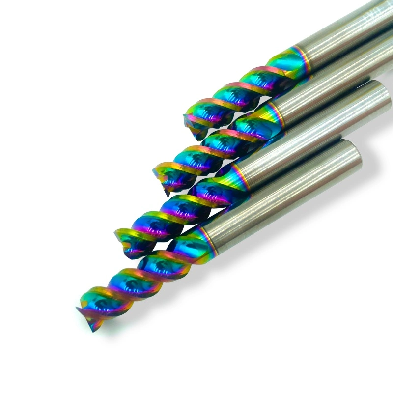 Carbide three-edge end mill